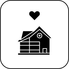 love hospital icon design