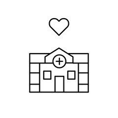 love hospital icon design