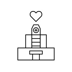 love hospital icon design