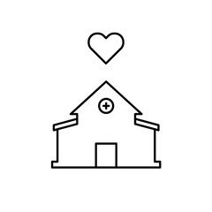 love hospital icon design