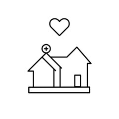 love hospital icon design