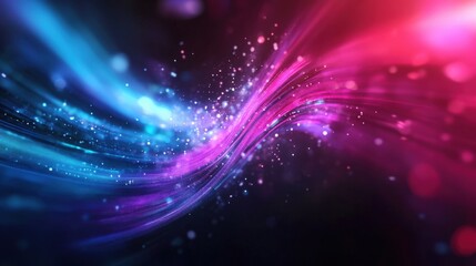 Fototapeta premium A digital transformation concept with blurred speed motion effects and glowing technology-inspired overlays