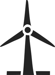 Wind turbine flat simple vector symbols illustration.
