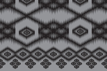 seamless floral pattern with Ikat style.