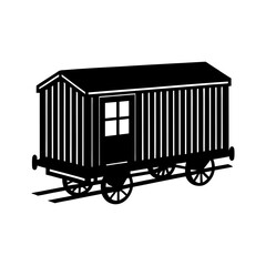 Boxcar Silhouette vector illustration