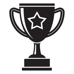 Trophy reward victory trophy signs depicting an award victory cup 