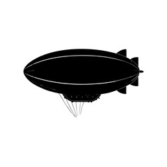 Blimp Silhouette vector illustration