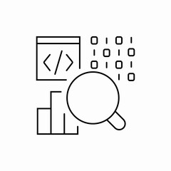 code search magnifier icon vector sign