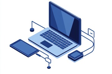 Modern digital devices connected