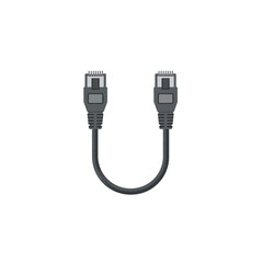 Network Cable Connection: A close-up shot of a network cable, showcasing its connection and design. Perfect for tech, connectivity, and data transfer themes.