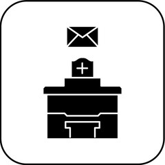 Obraz premium hospital email icon design