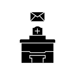 Obraz premium hospital email icon design