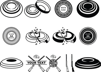 Clay Target Eps, Vector Black and White