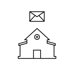 Obraz premium hospital email icon design
