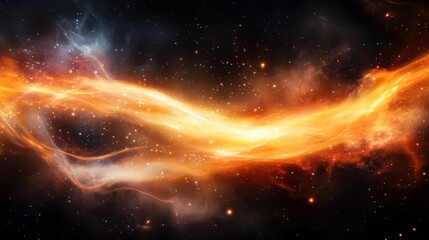 Obraz premium A highly detailed galactic core emitting streams of radiant plasma waves, forming a futuristic and dynamic celestial scene