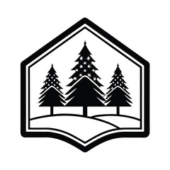 Fototapeta premium christmas trees set