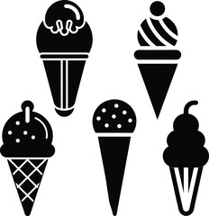 Ice Cream Cone Icon Set