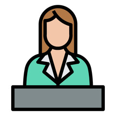 secretary vector icon