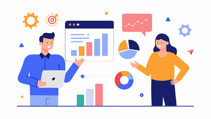 Team working on digital marketing strategies with creative visuals showing promotion and advertising ideas in a modern business environment