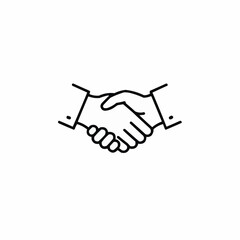 Handshake symbolizing agreement in a minimalist style  