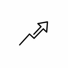 Business Growth Arrow Icon on White Background  