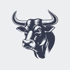 Vintage Bull Illustration – Strong Retro Animal Ar