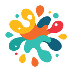 Modern Geometric Abstract With Rounded Color Forms