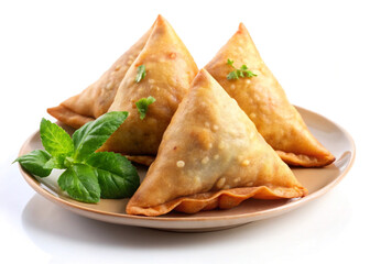samosa on white background
