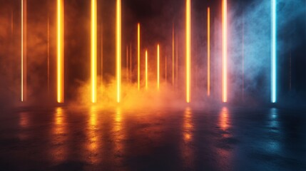 A refined minimalist concept with softly glowing musical lines intersecting in a subtle geometric pattern