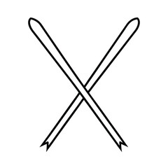 Fototapeta premium vector illustration of a black and white pencil