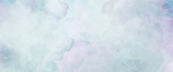 Vector Beautiful Blue Watercolor Background.

