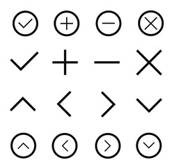 Grid of Fundamental Symbols with Circular Variants