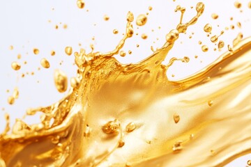 Golden liquid splash art
