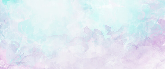 Vector Beautiful Blue Watercolor Background.
