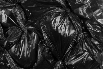Black plastic bag texture and background