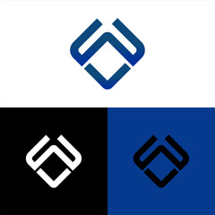 letter W and V logo