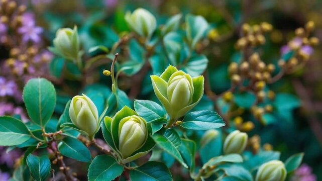 Acer negundo (flowers blooming in early spring). Budding flowers, young leaves, and remnants of last year's seeds. Honey plants.