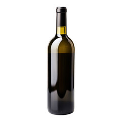 Wine bottle isolated on transparent or white background. Party drink.