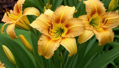 Fototapeta premium Close-up of yellow flowers blooming outdoors 1