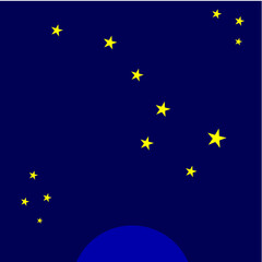 big bear constellation night sky stars space globe