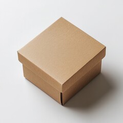 A blank kraft paper box mockup