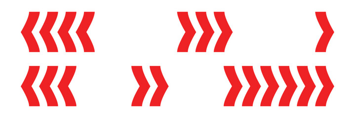 Obraz premium simple chevron icon set. left right icon. next previous. thin icons.
