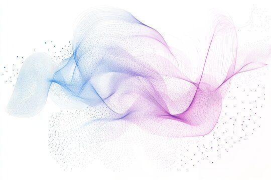 Abstract flowing lines and dots design.  Soft pastel colors blend smoothly - Powered by Adobe