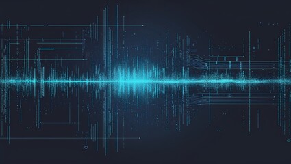 Fototapeta premium Corrupted Display Effect with Digital Waves and Noise Trails