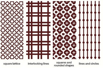 Seamless traditional fabric pattern with intricate timeless designs.