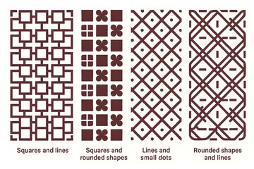 Seamless traditional fabric pattern with intricate timeless designs.
