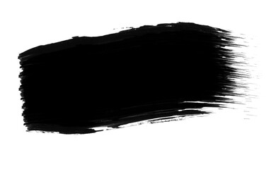Ink brush stock texture isolated on transparent background, PNG file