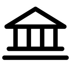 Bank house building icon