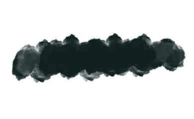 Ink brush stock texture isolated on transparent background, PNG file