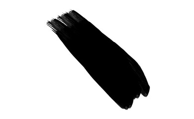 Ink brush stock texture isolated on transparent background, PNG file